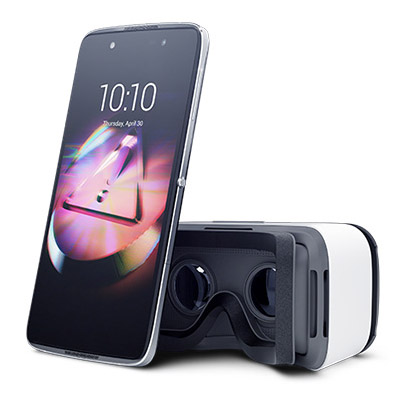 新品 Alcatel  IDOL4 ゴールド SIMフリー携帯 VRゴーグル付属 Alcatel、VRゴーグル付きSIMフリースマホ「IDOL4」を11/22発売